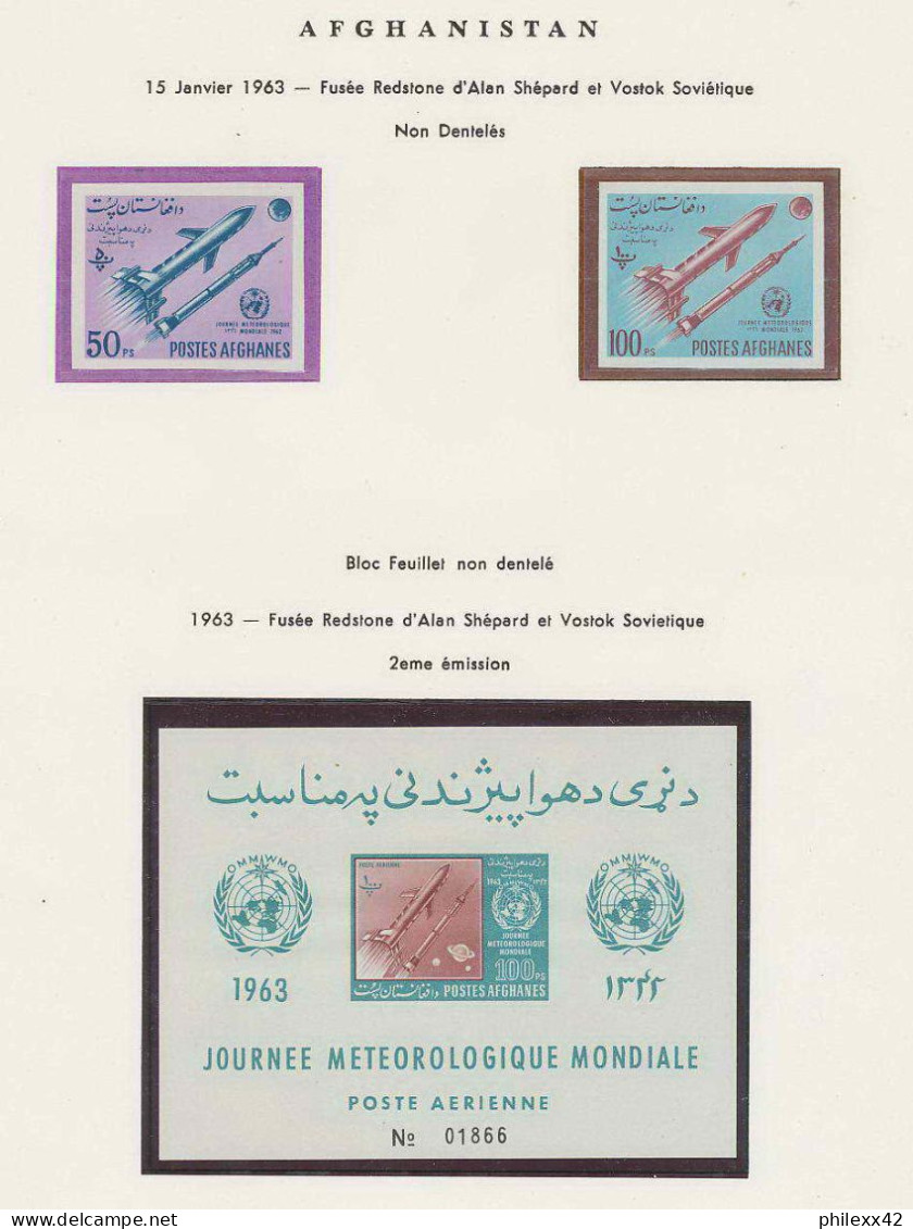 0256/ Espace (space) 517/18/19 Lollini ** MNH Alan Shepard Afghanistan (afghanes) 33B Non Dentelé Imperf  - Asie