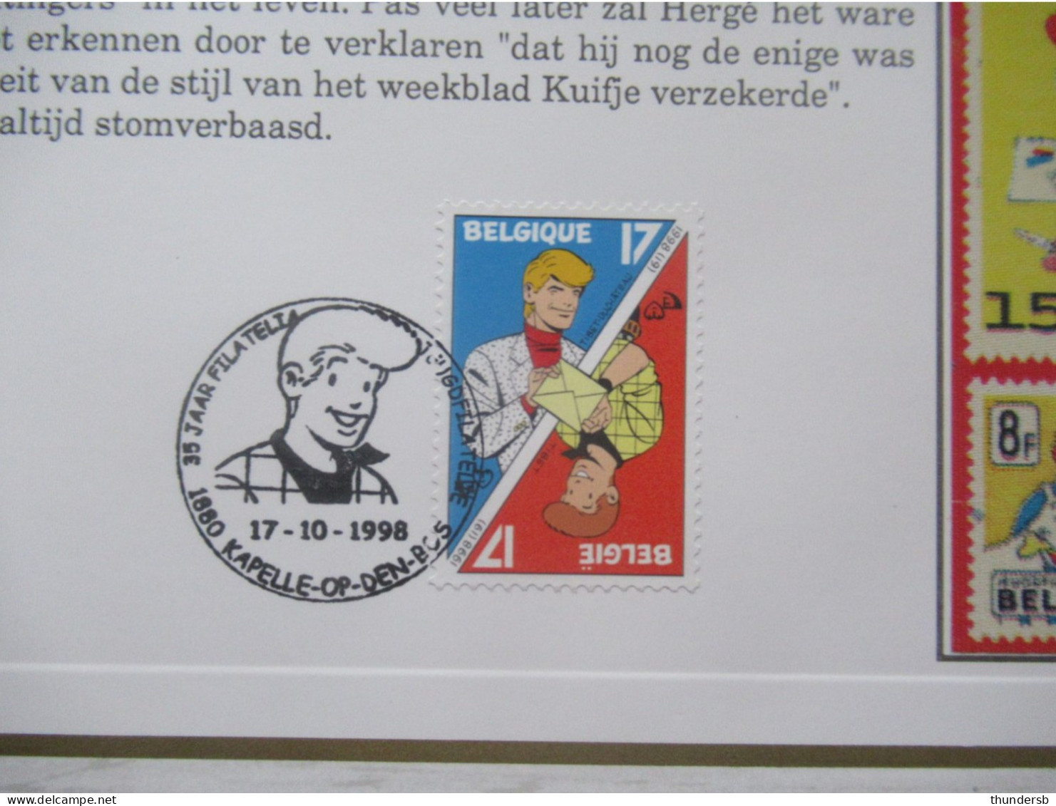 2785 'Jeugdfilatelie: Chick Bill En Rik Ringers' - CEF Herdenkingsblad - Documenti Commemorativi