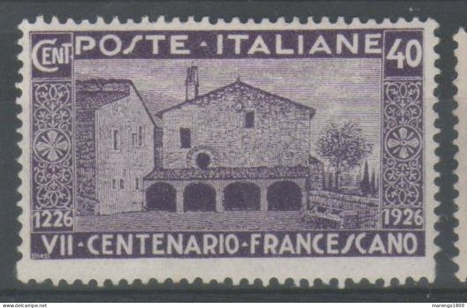 ITALIA 1926 - S. Francesco C. 40 * - Varietà Dentellatura Spostata - Neufs