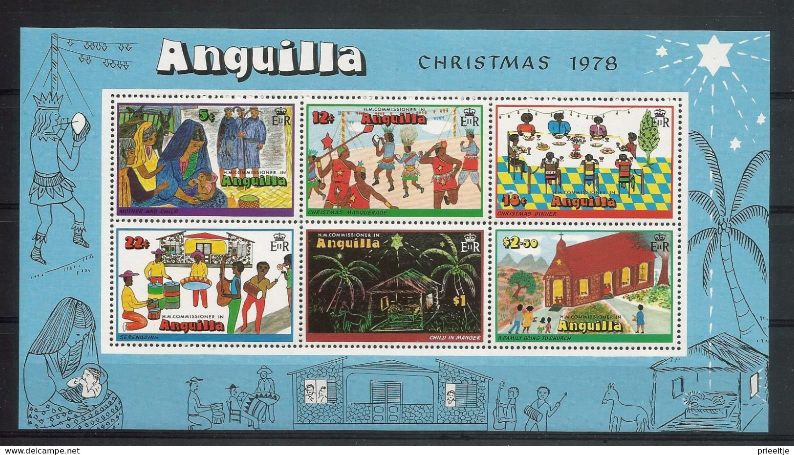 Anguilla 1978 Christmas S/S  Y.T. BF 22 ** - Anguilla (1968-...)