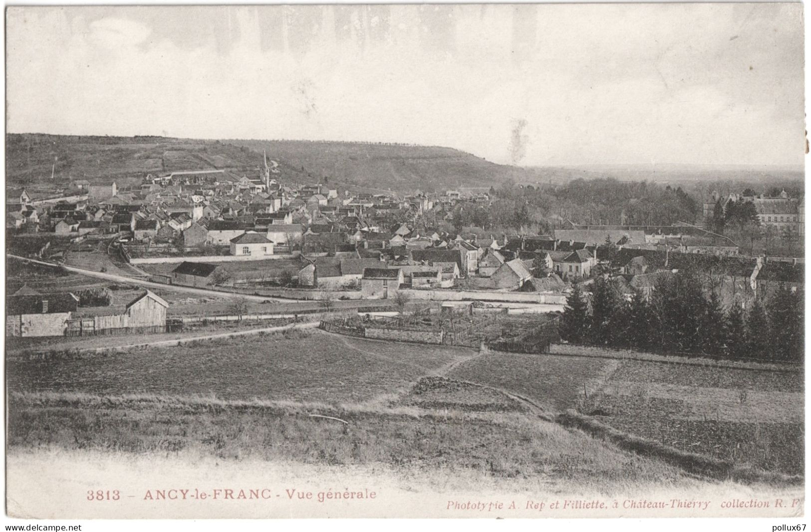 CPA DE ANCY-LE-FRANC  (YONNE)  VUE GÉNÉRALE - Ancy Le Franc