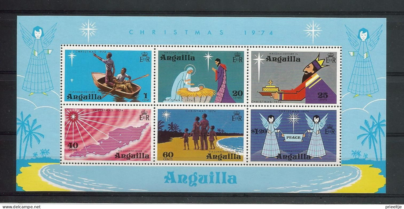 Anguilla 1974 Christmas S/S  Y.T. BF 7 ** - Anguilla (1968-...)