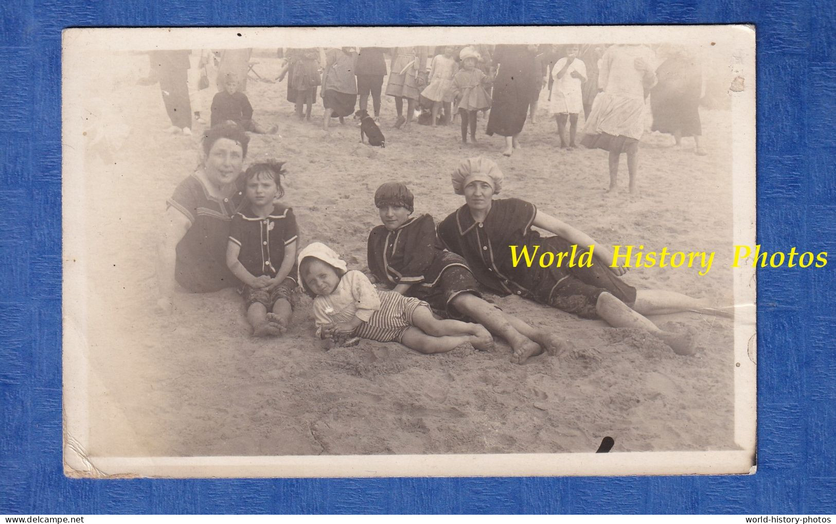 CPA Photo - BERCK - Portrait De Famille à La Plage Par Un Photographe Ambulant - Maillot De Bain Coiffe Enfant Fille Mer - Portraits