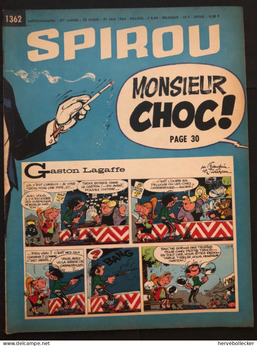 Spirou Hebdomadaire N° 1362 -1964 - Spirou Magazine