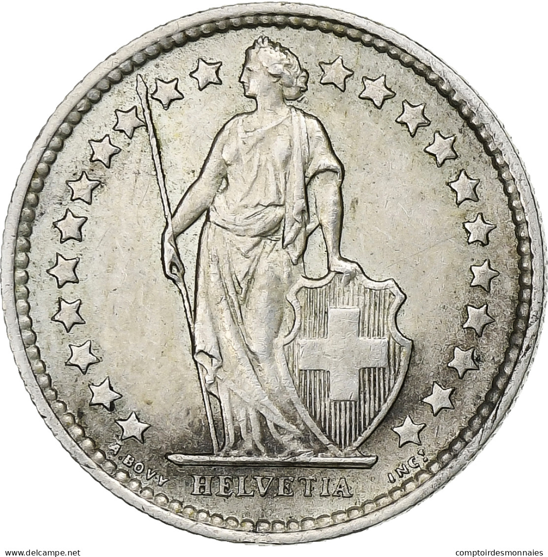 Suisse, 1/2 Franc, 1958, Bern, Argent, TTB+, KM:23 - Other & Unclassified