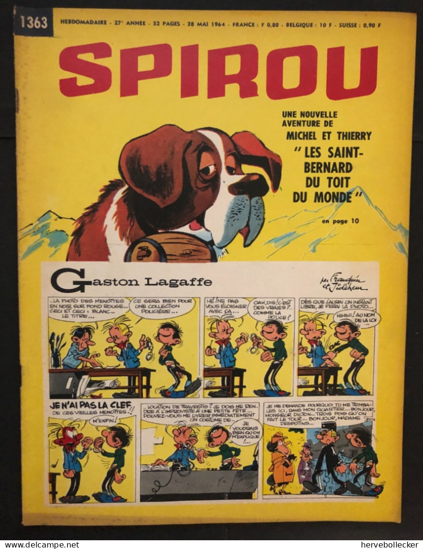 Spirou Hebdomadaire N° 1363 -1964 - Spirou Magazine