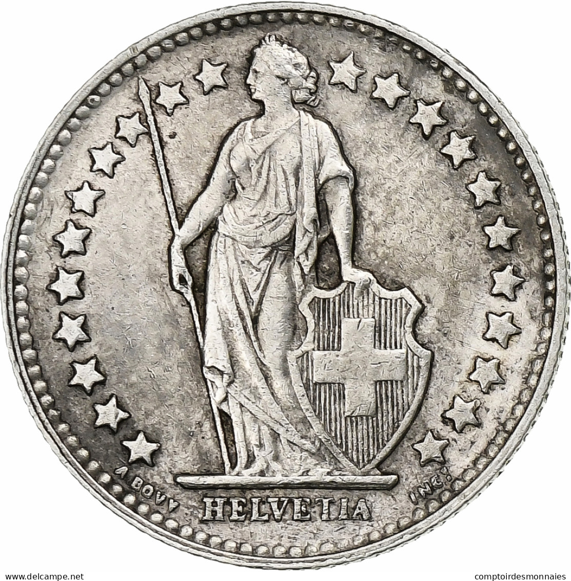 Suisse, 1/2 Franc, 1953, Bern, Argent, SUP, KM:23 - Andere & Zonder Classificatie