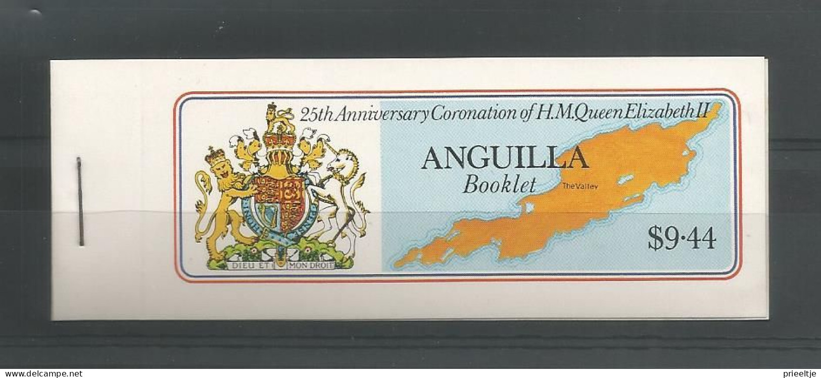 Anguilla 1978 25th Anniv. Of The Coronation Booklet With 2 Series Y.T. C 282 ** - Anguilla (1968-...)