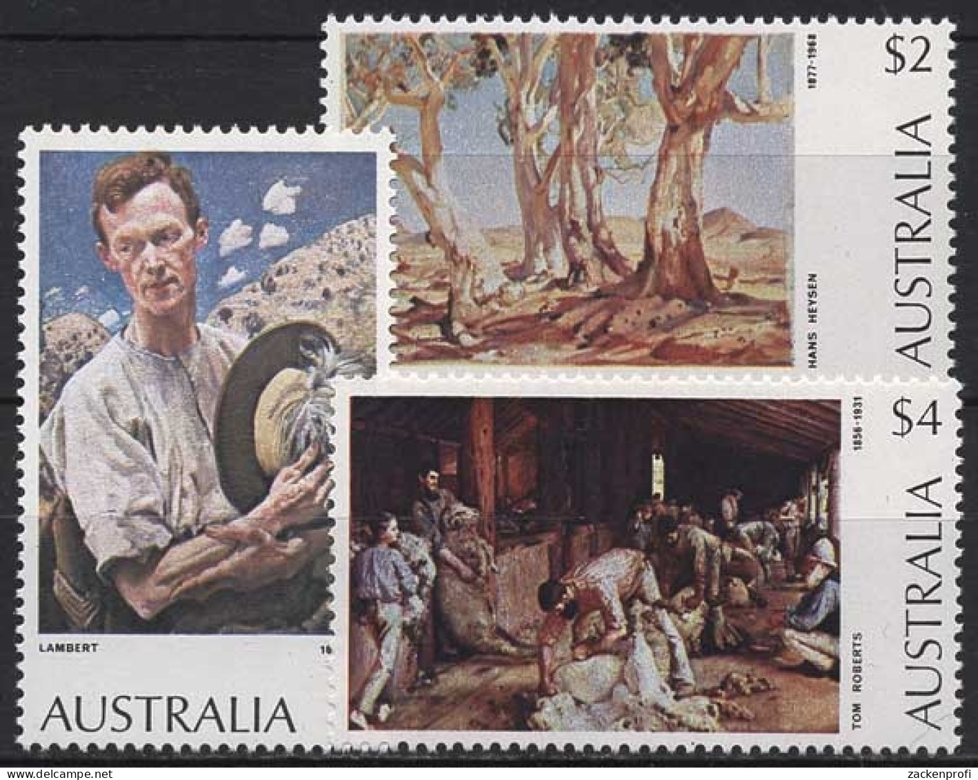 Australien 1974 Gemälde Schafscherer Bäume 546/48 Postfrisch - Mint Stamps