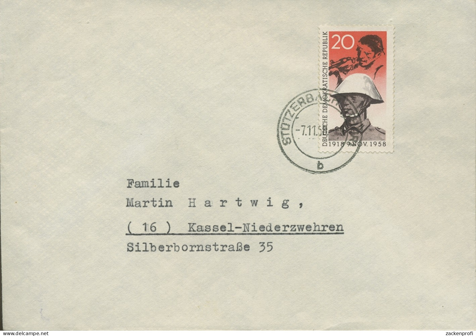 DDR 1958 40. Jahrestag Der Novemberrevolution Ersttagsbrief 662 FDC (X16766) - Altri & Non Classificati