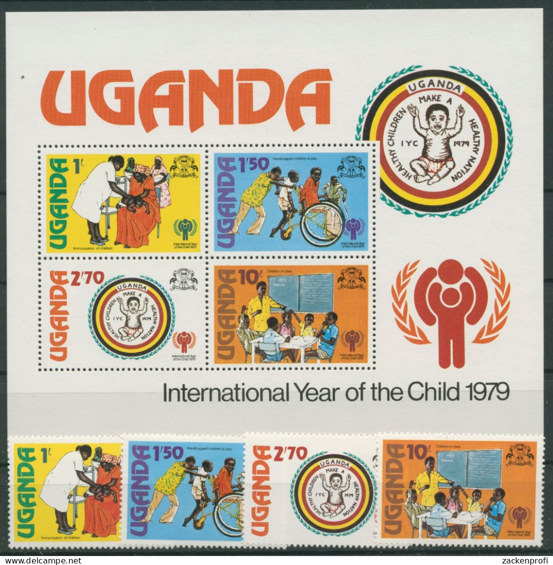 Uganda 1979 Jahr Des Kindes 203/06 Block 16 Postfrisch (G20687) - Uganda (1962-...)