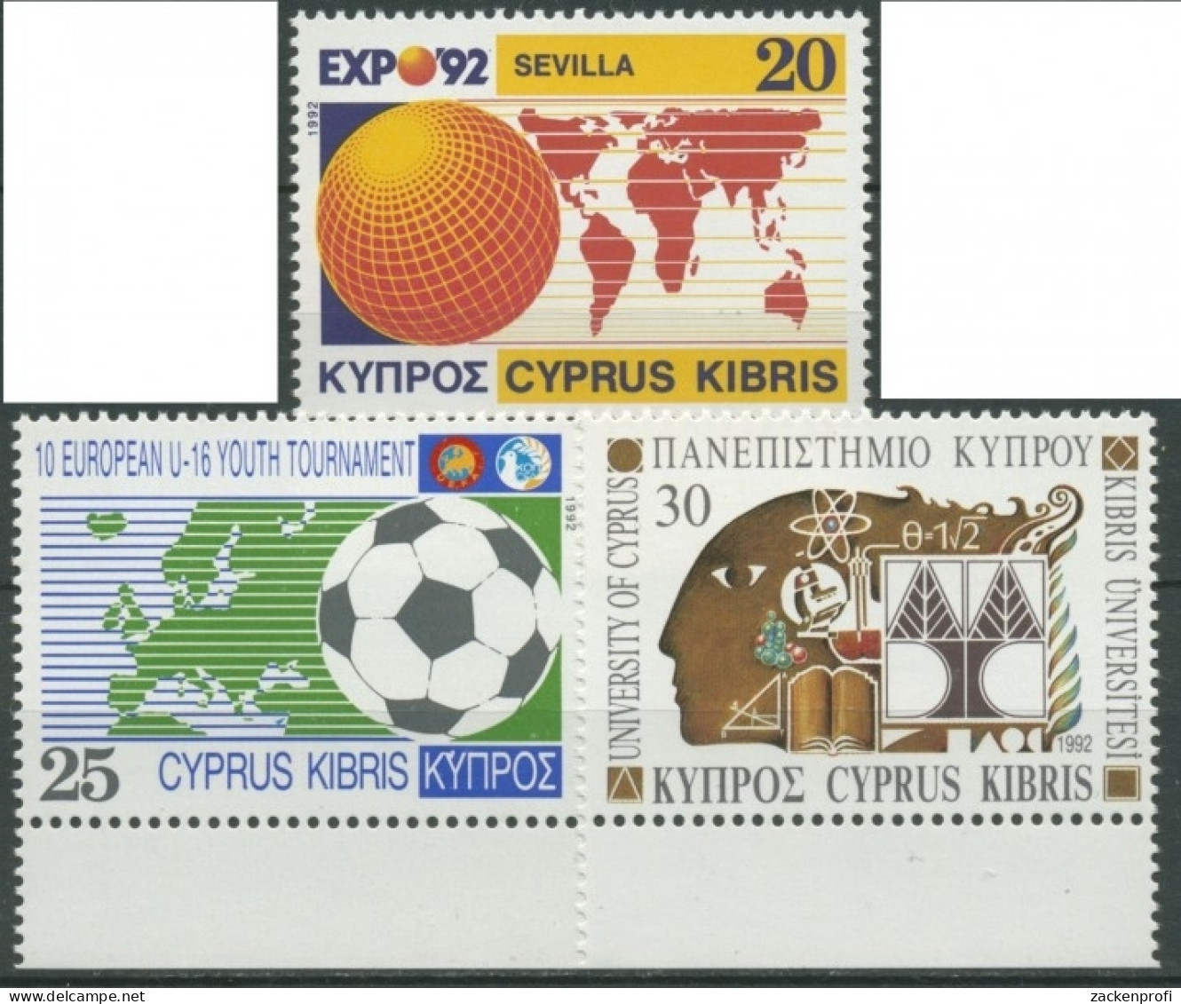 Zypern 1992 Weltausstellung EXPO'92 Sevilla 787/89 Postfrisch - Neufs
