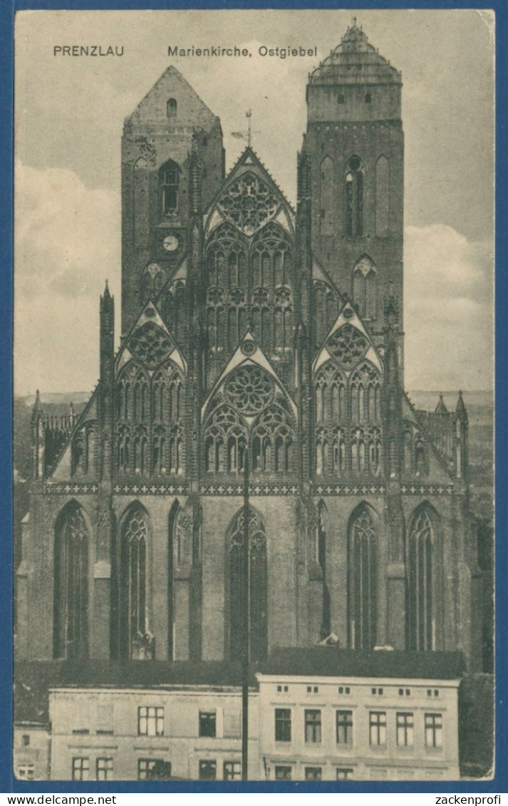 Prenzlau Marienkirche Ostgiebel, Gelaufen Als Feldpost 1916 (AK1791) - Prenzlau