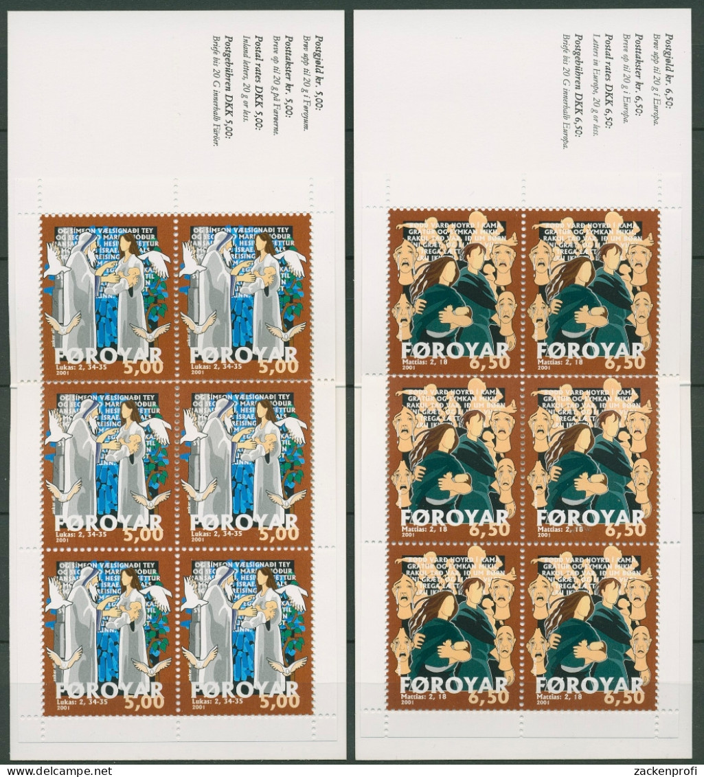 Färöer 2001 Weihnachten Markenheftchen Set 412/13 MH Postfrisch (C17606) - Faroe Islands