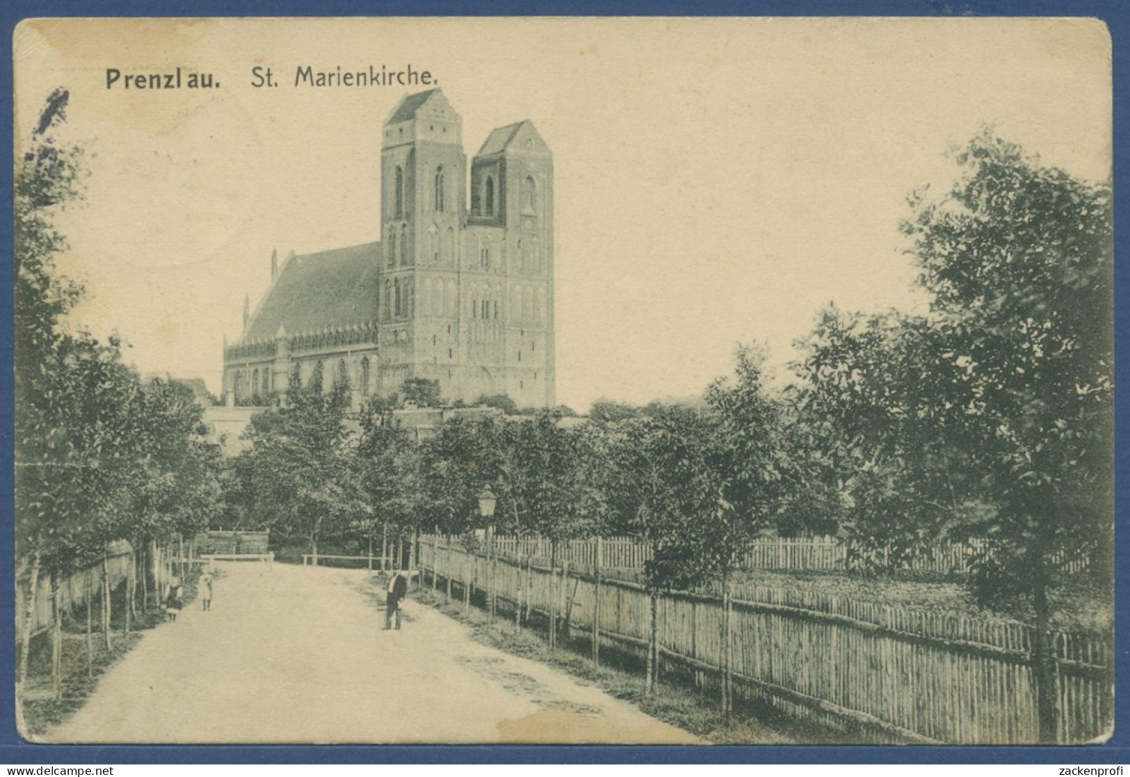 Prenzlau Blick Auf Die St. Marienkirche, Gelaufen 1914 (AK1781) - Prenzlau