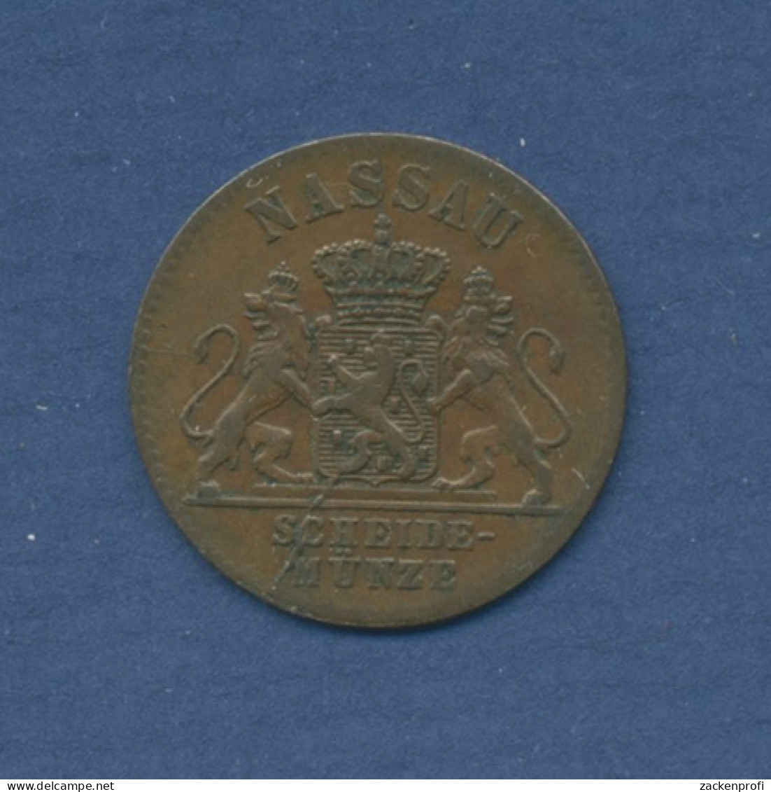 Nassau Herzogtum Pfennig 1862 Herzog Adolph, J 57 Fast Vz (m2054) - Petites Monnaies & Autres Subdivisions