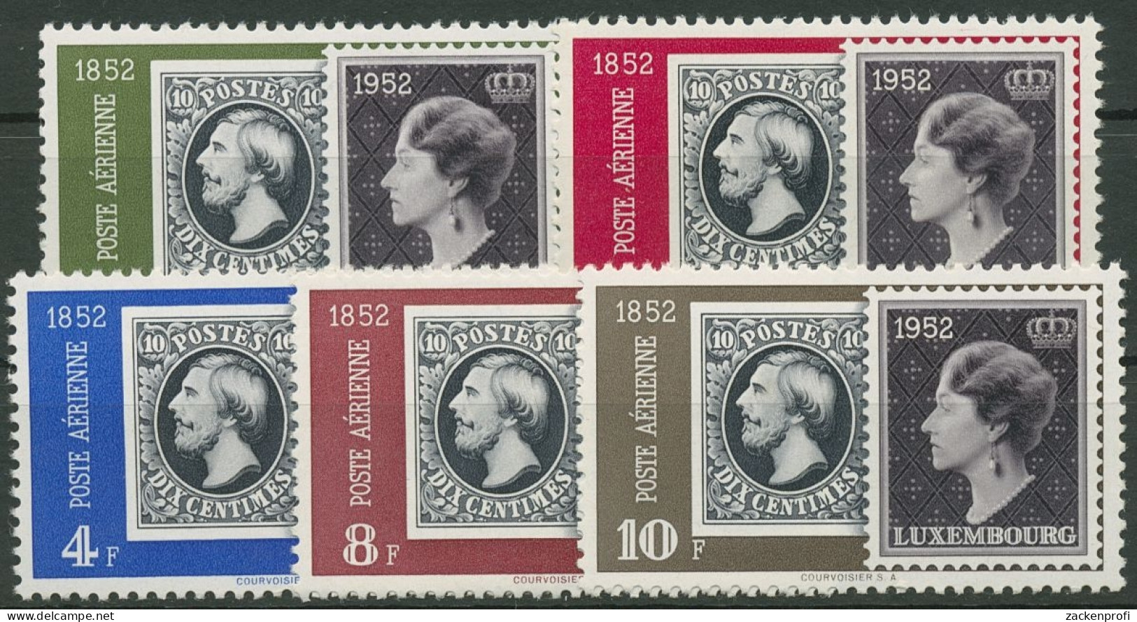 Luxemburg 1952 Großherzogin Charlotte MiNr. 1, 490/94 Postfrisch - Unused Stamps