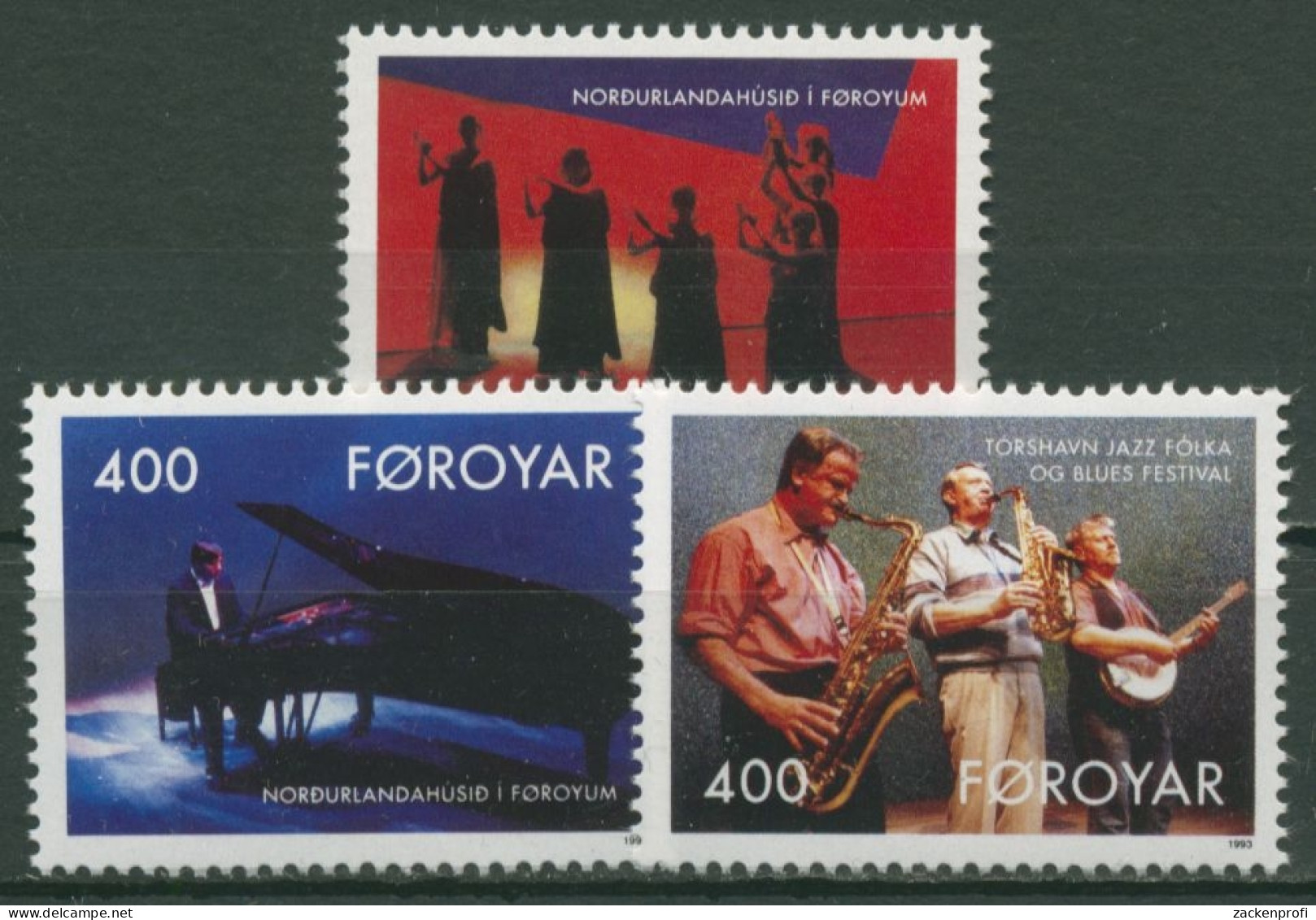 Färöer 1993 10 J. Haus Des Nordens Einzelmarken Aus Block , 243/45 C Postfrisch - Isole Faroer