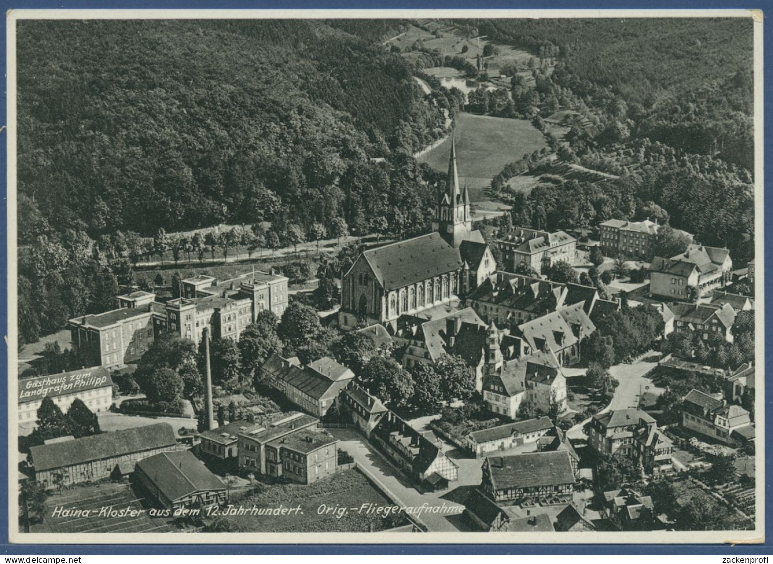 Haina Kloster Gasthaus Zum Landgrafen Philipp Luftbild, Ungebraucht (AK2193) - Frankenberg (Eder)