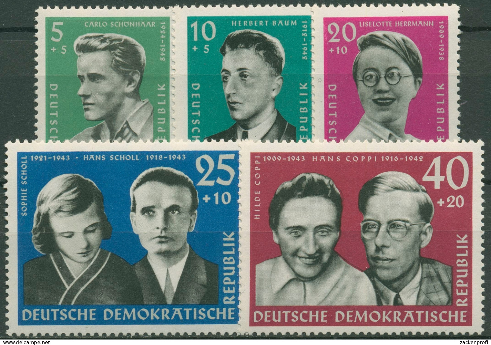 DDR 1961 Gedenkstätten Buchenwald KZ-Opfer 849/53 Postfrisch - Ungebraucht