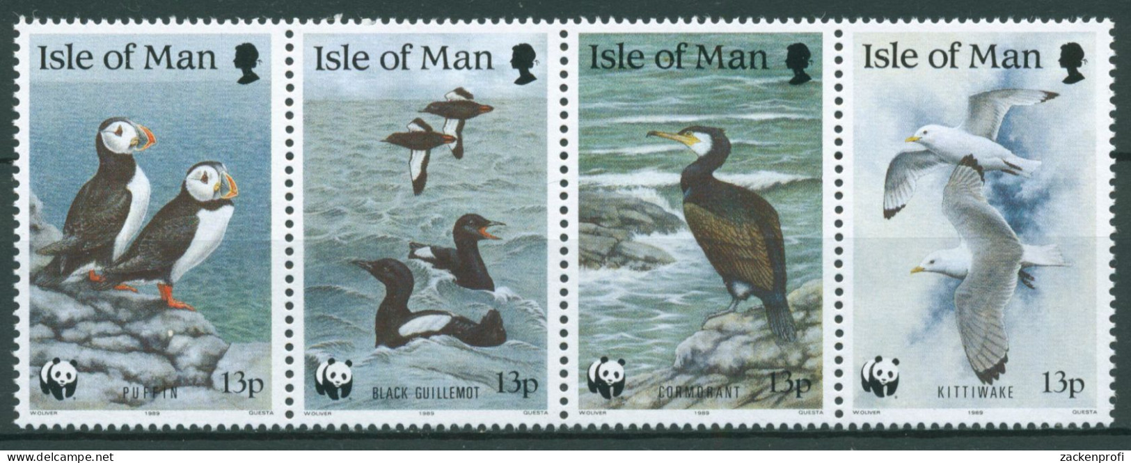 Isle Of Man 1989 WWF Seevögel 408/11 ZD Postfrisch (C90666) - Isle Of Man