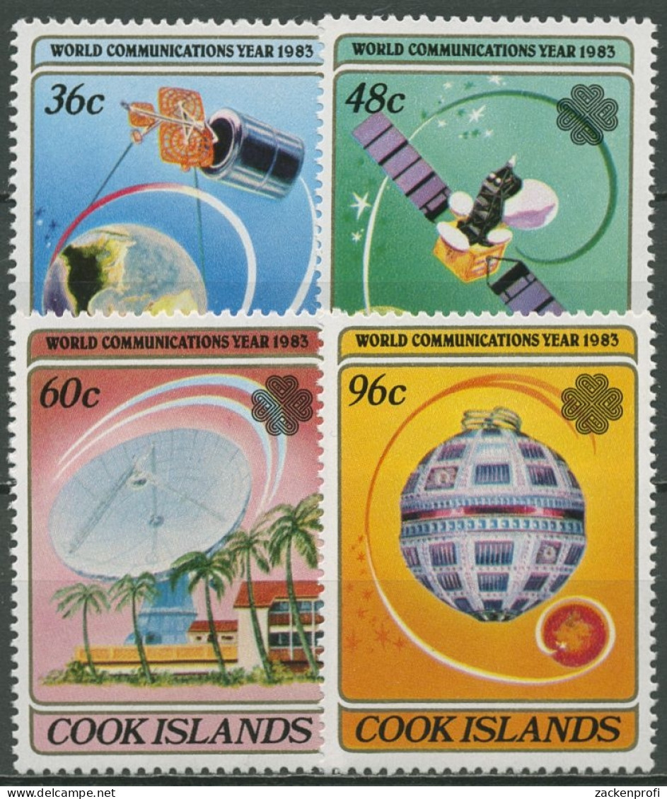 Cook-Inseln 1983 Weltkommunikationsjahr Satelliten 927/30 Postfrisch - Islas Cook