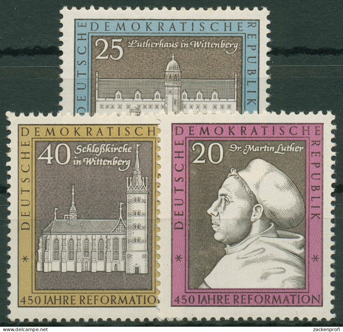 DDR 1967 Martin Luther Thesenanschlag Kirche Wittenberg 1317/19 Postfrisch - Nuevos