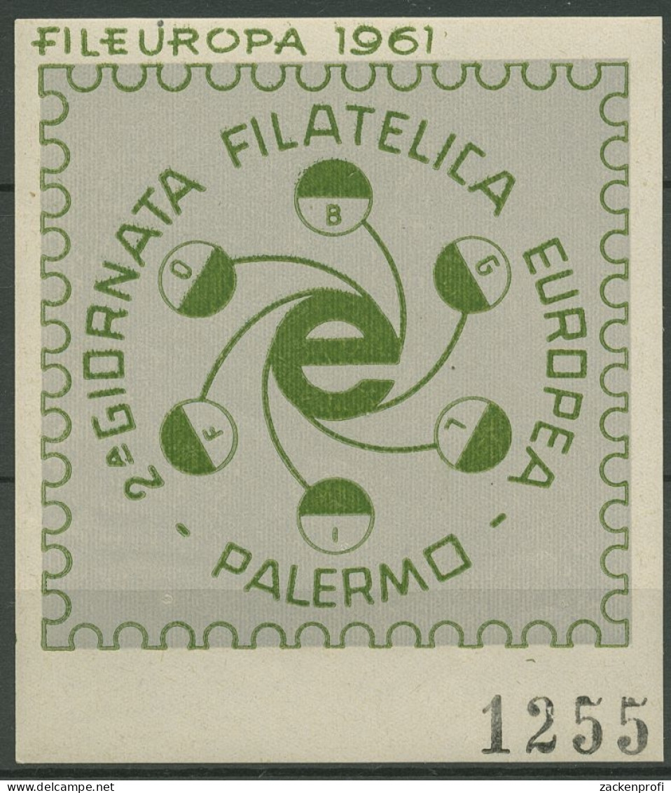 Italien 1961 Vignette FILE EUROPA'61 Palermo Block Postfrisch (C90413) - Blocks & Kleinbögen