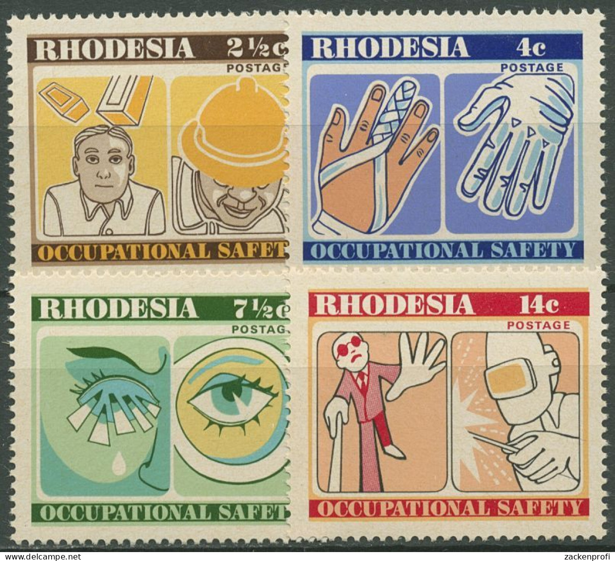 Rhodesien 1975 Unfallschutz Am Arbeitsplatz 166/69 Postfrisch - Rhodésie (1964-1980)