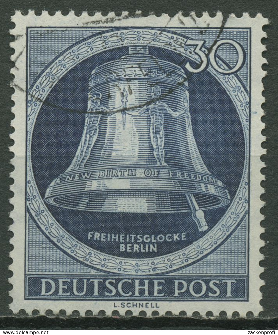 Berlin 1951 Freiheitsglocke, Klöppel Nach Rechts 85 Gestempelt - Used Stamps