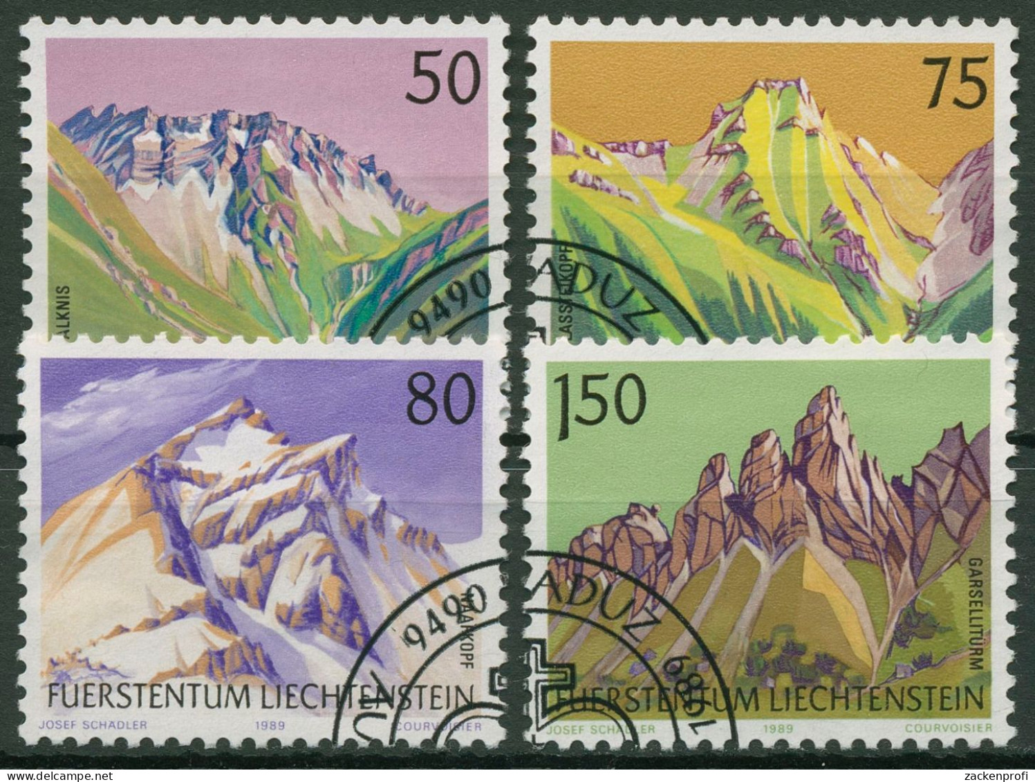 Liechtenstein 1989 Berge 974/77 Gestempelt - Used Stamps