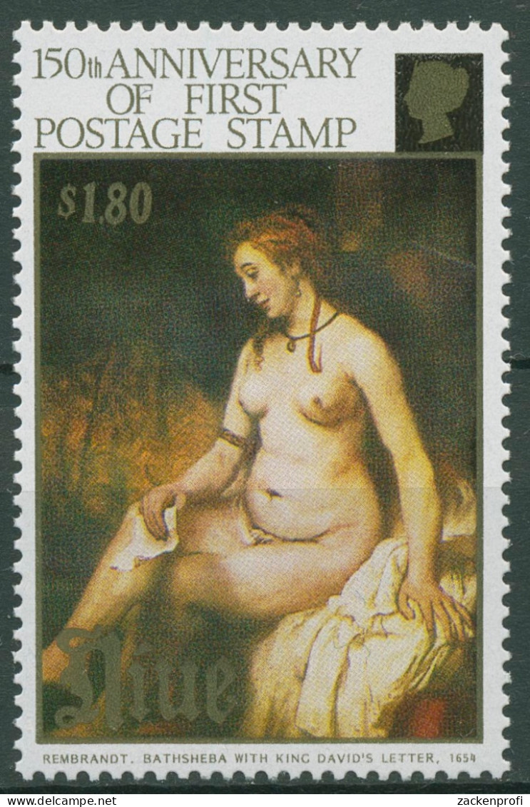 Niue 1990 150 J. Briefmarken Gemälde Bathseba Von Rembrandt 760 Postfriscch - Niue