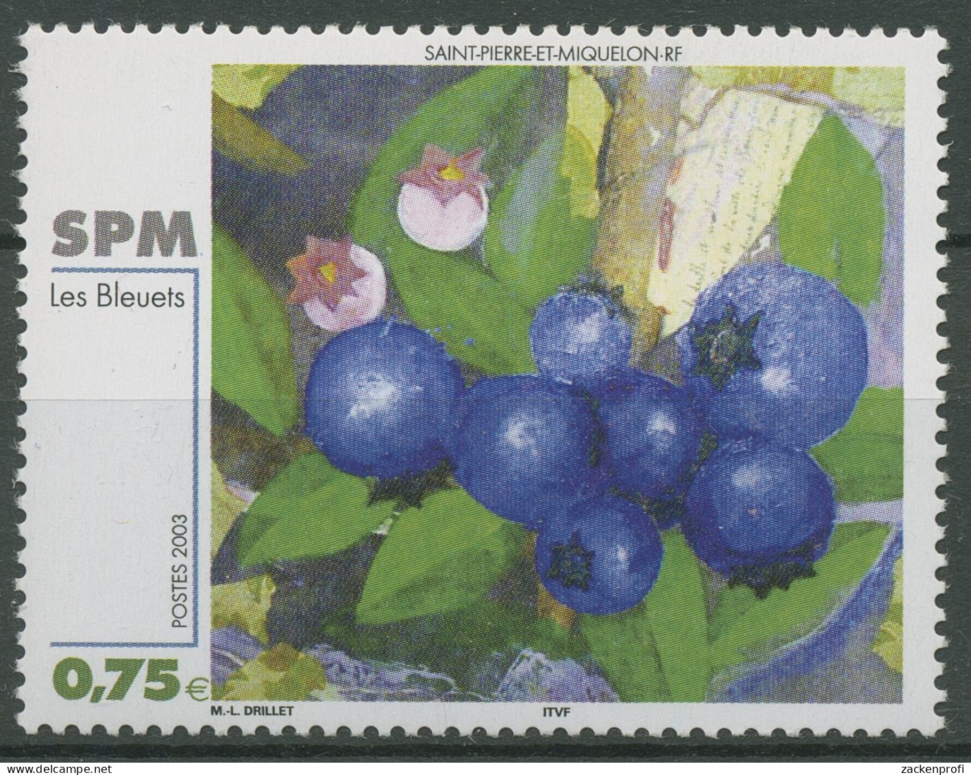 Saint-Pierre Et Miquelon 2003 Heidelbeeren Gemälde 881 Postfrisch - Nuevos