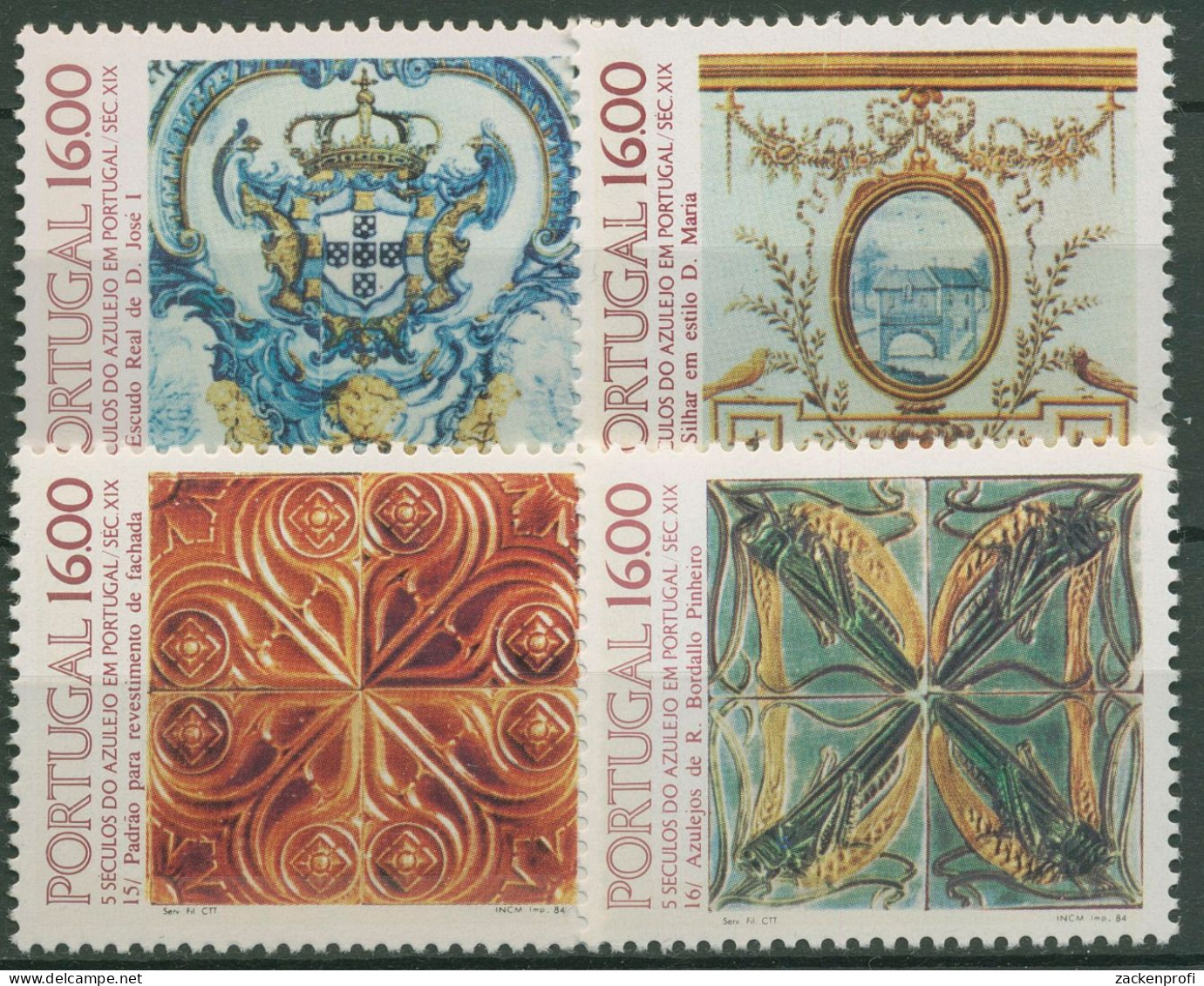 Portugal 1984 500 Jahre Azulejos 1625+1640/41+1644 Postfrisch - Unused Stamps