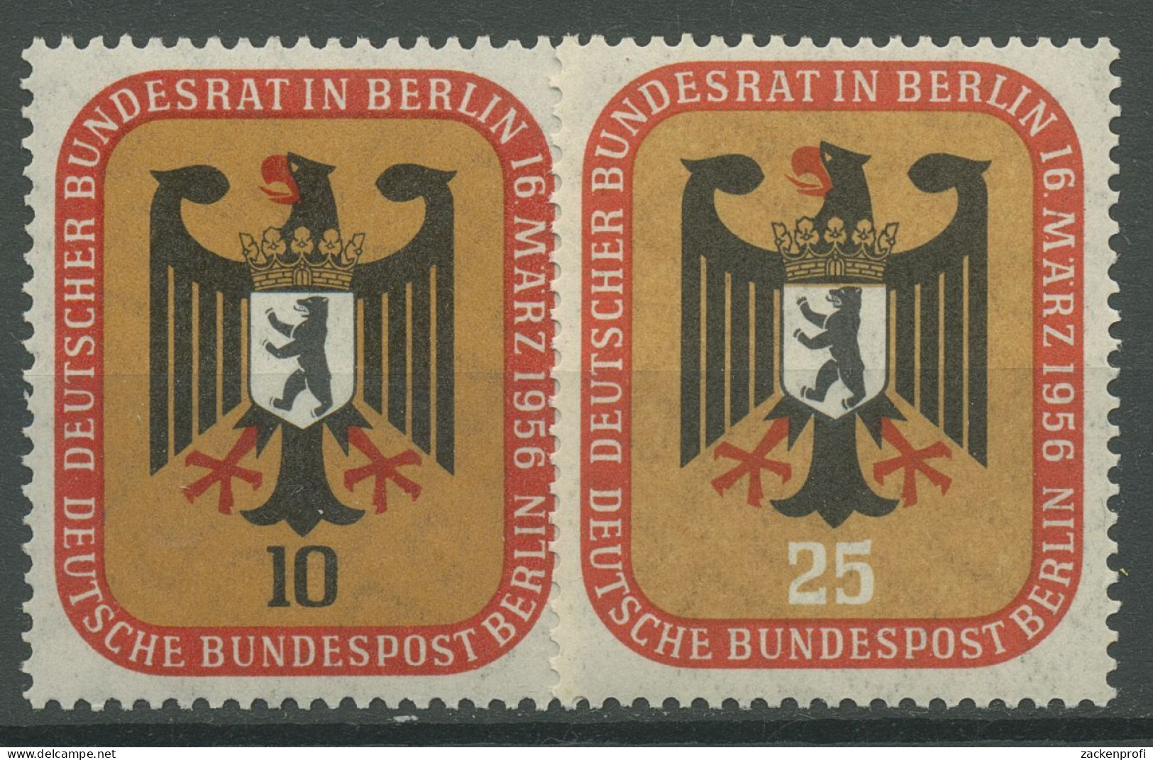 Berlin 1956 Deutscher Bundesrat In Berlin 136/37 Postfrisch - Nuevos