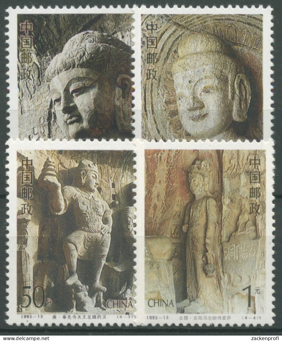 China 1993 Höhlentempel In Der Longmen-Schlucht 2492/95 Postfrisch - Unused Stamps