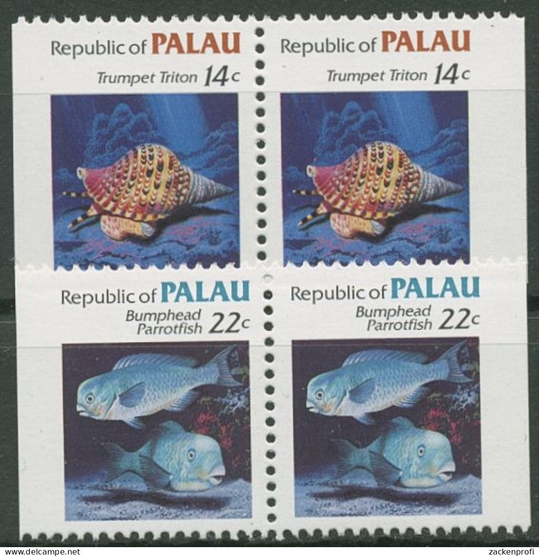 Palau 1985 Meerestiere 74/75 D/D Paare Postfrisch - Palau