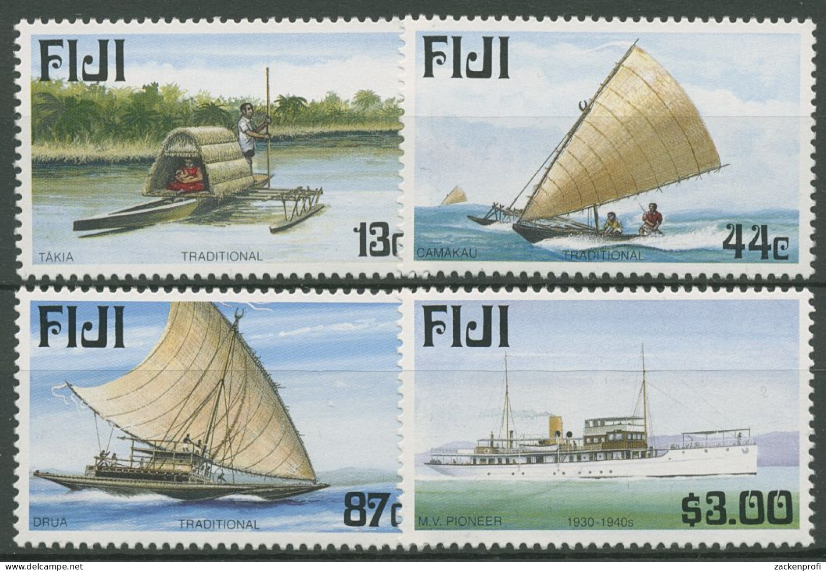 Fidschi 1998 Schifffahrt Segelboote Motorschiff 860/63 Postfrisch - Fiji (1970-...)