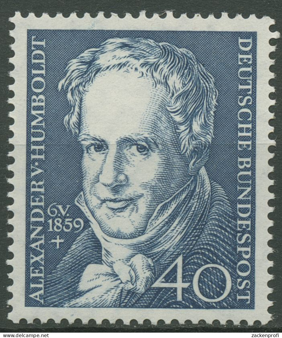 Bund 1959 Alexander Von Humboldt Mit Glatter Gummierung 309 W Postfrisch - Unused Stamps