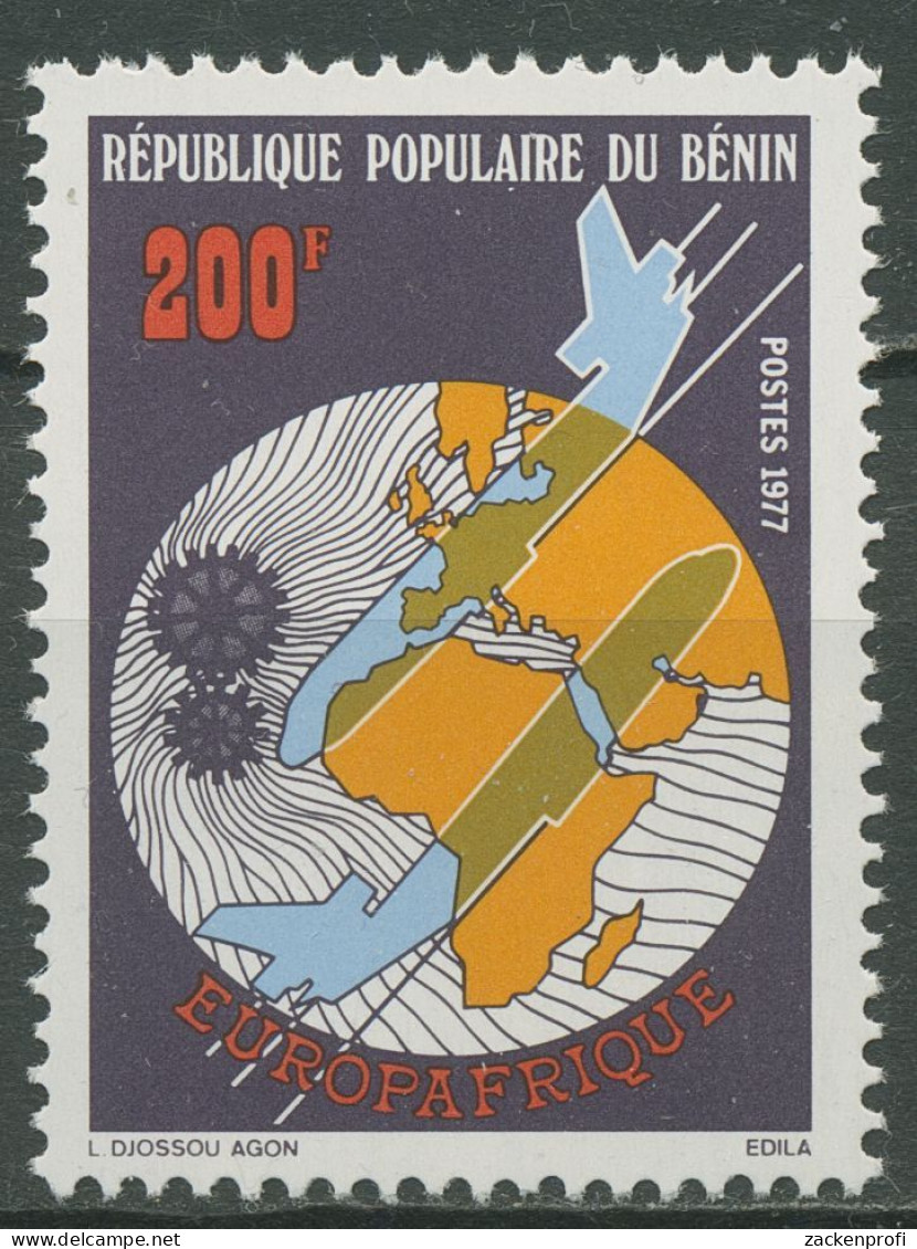 Benin 1977 EUROPAFRIQUE Landkarte Flugzeug 87 Postfrisch - Benin - Dahomey (1960-...)