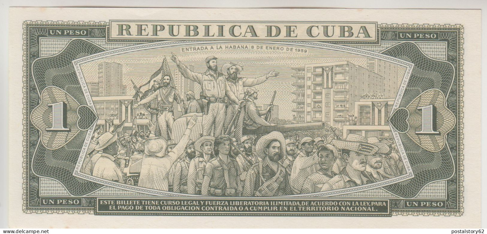 Banco Nacional De Cuba, Un Peso 1985  Pick# J. Martin At Center 102 B  FDS - Cuba