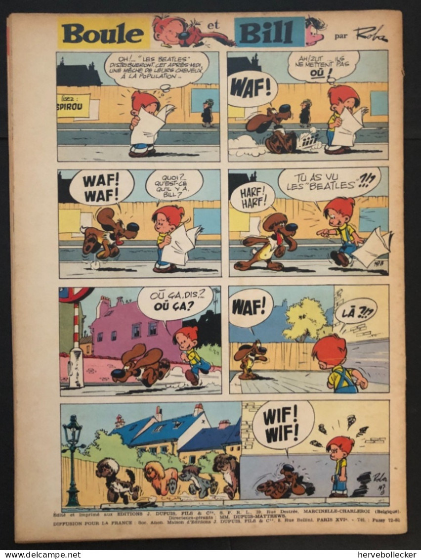 Spirou Hebdomadaire N° 1365 -1964 - Spirou Magazine