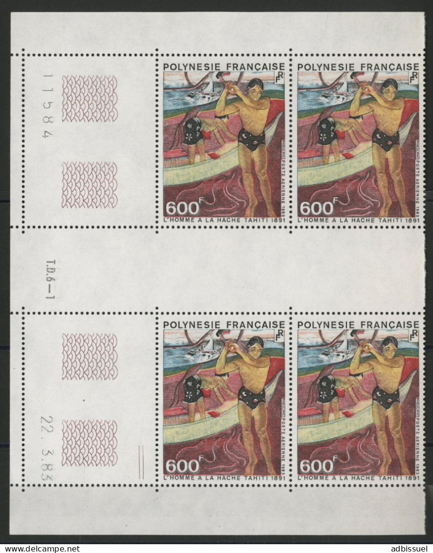 POLYNESIE Poste Aérienne PA N° 17 Bloc De Quatre Neuf ** (MNH) + Coin Daté 22/3/83 TB - Unused Stamps