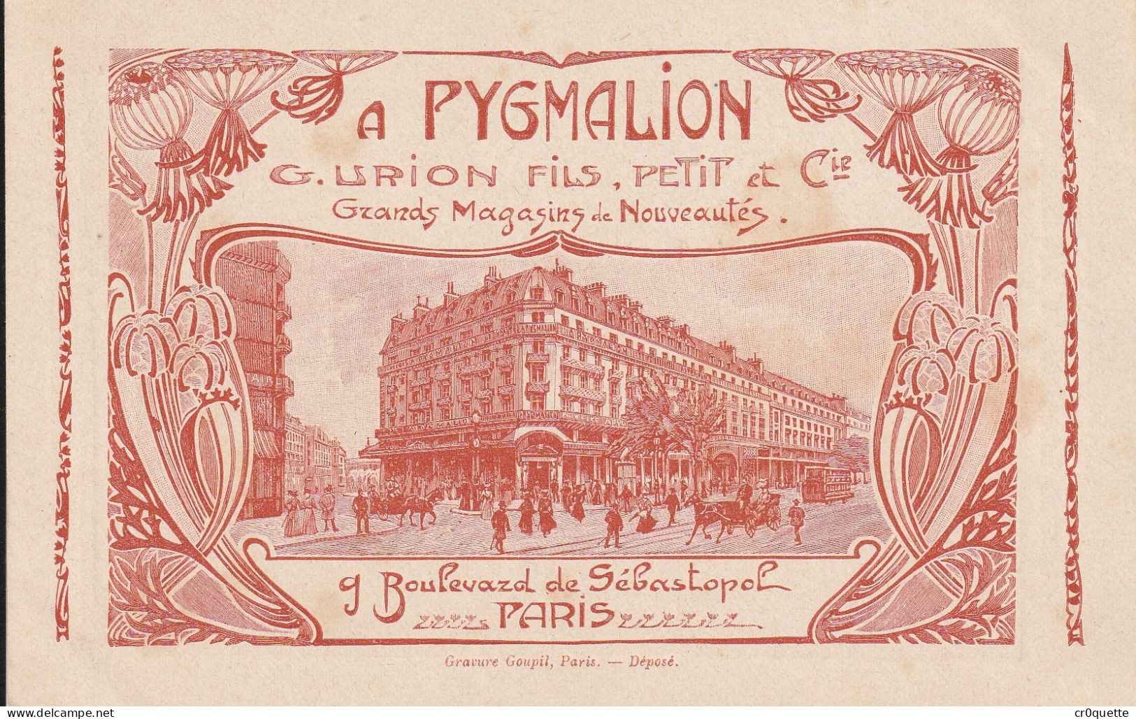 # THEME - PUBLICITE / A PYGMALION - GRANDS MAGASINS De NOUVEAUTES (lot De 2 Images) - Otros & Sin Clasificación