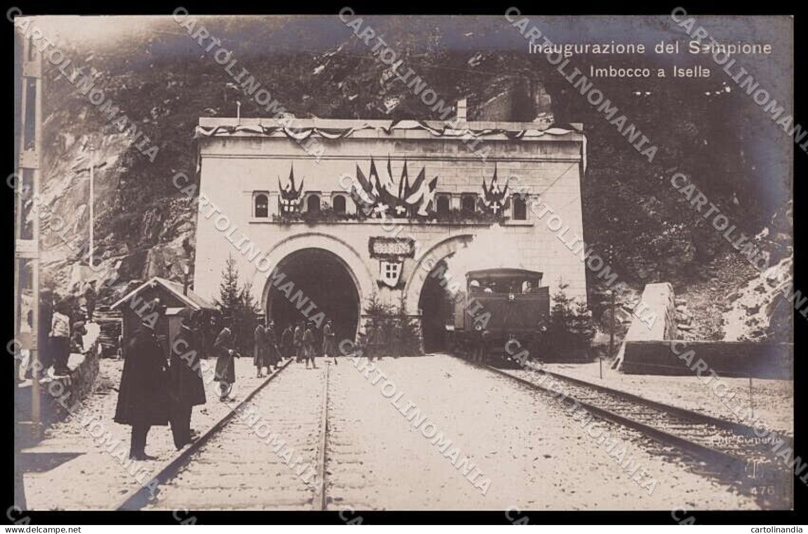 Verbania Iselle Trasquera Inaugurazione Sempione Treno Foto Cartolina ZG6150 - Verbania