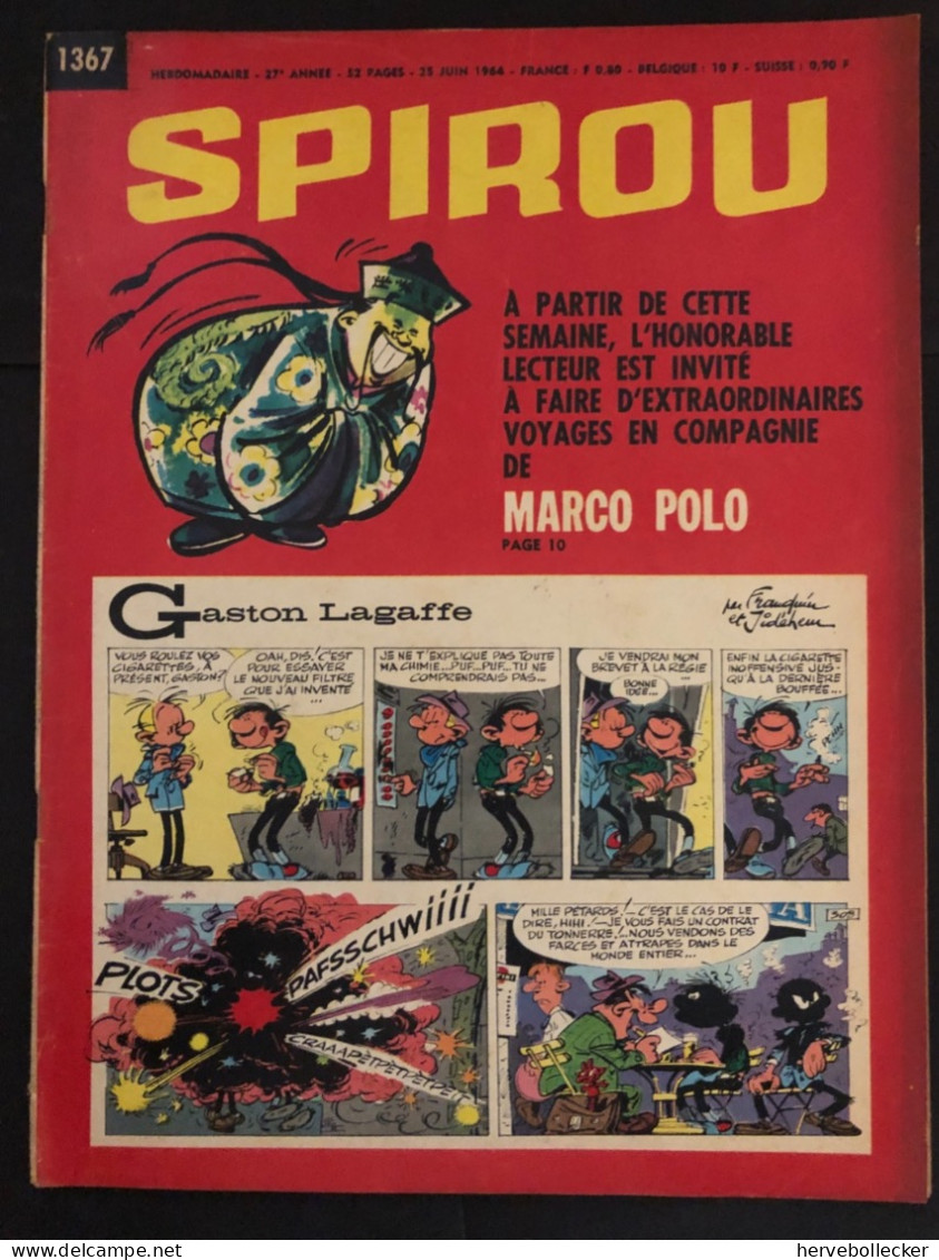 Spirou Hebdomadaire N° 1367 -1964 - Spirou Magazine