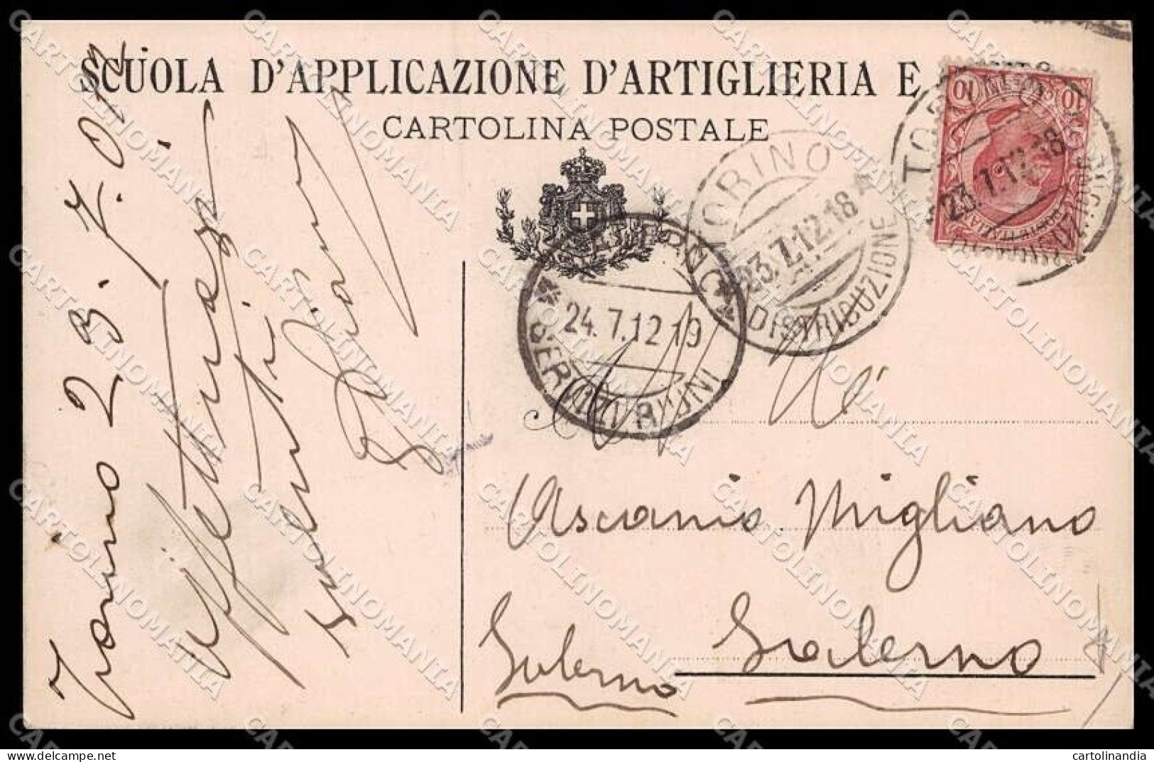 Reggimentali Scuola D'Applicazione Artiglieria Genio Torino Cartolina ZG6294 - Regimenten