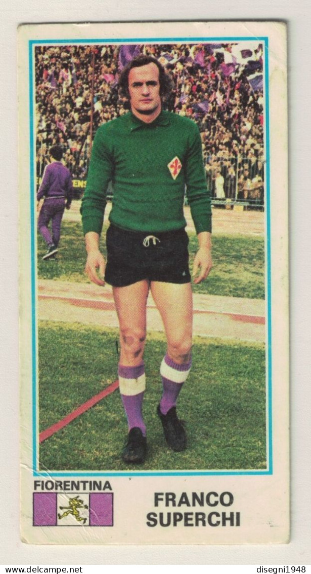 12775 "FRANCO SUPERCHI - 122 - FIORENTINA - FIGURINE PANINI 1974 - 75"  FIGURINA CARTONATA ORIG. - Altri & Non Classificati