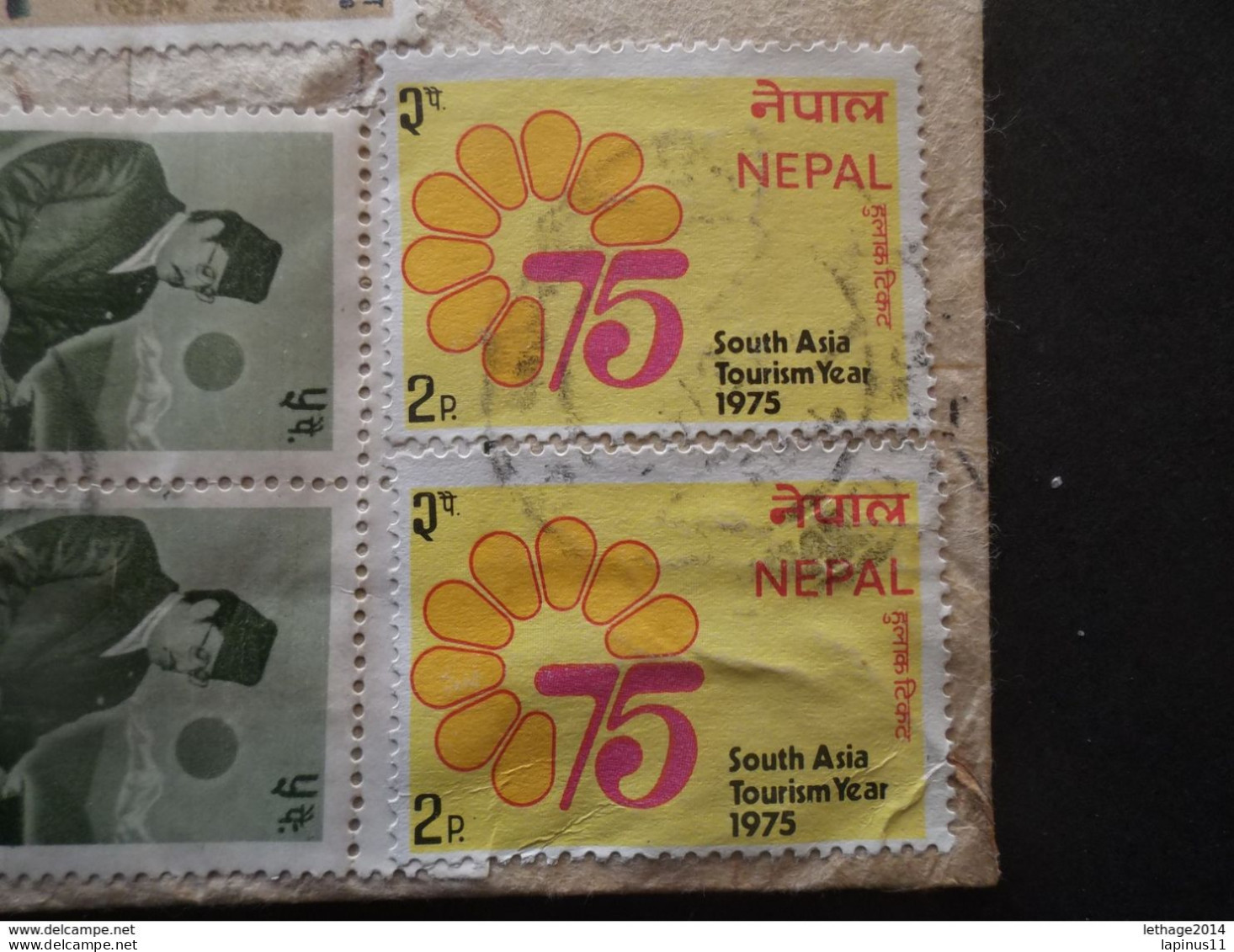 INDIA NEPAL COVER MULTI POSTAGE REGISTERMAIL TO USA  ANNO 1978 राष्ट्रिय बहु पोस्ट नेपाली बहु पद +8 SCANNERS