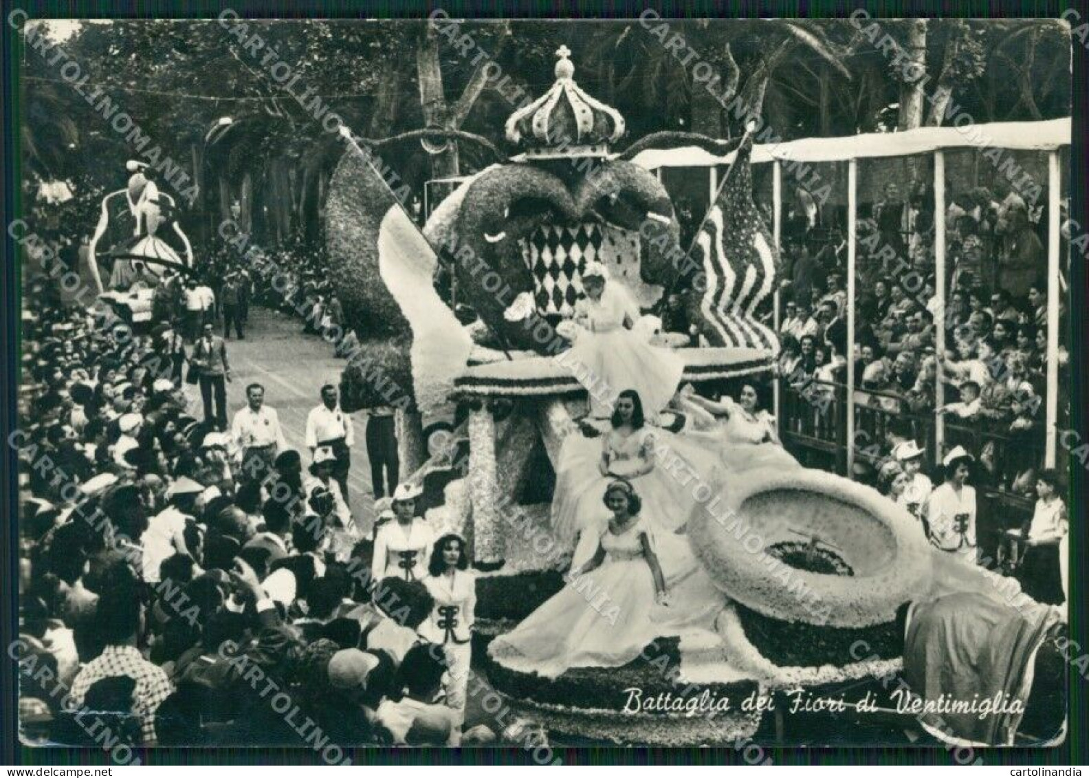 Imperia Ventimiglia Battaglia Dei Fiori PIEGHINA Foto FG Cartolina ZK3456 - Imperia